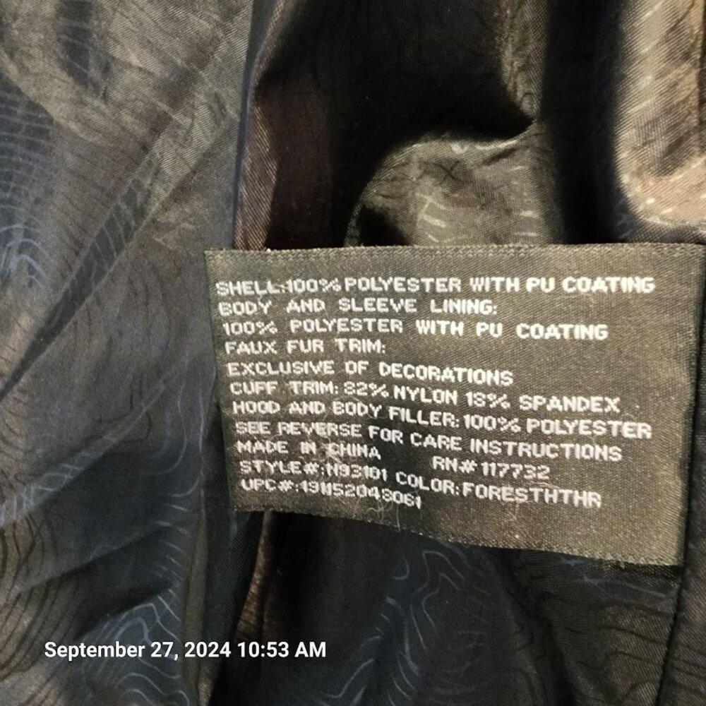 ZeroXposur Women Green Jacket Black Label Size Large Hooded Zip Pockets Lined - Picture 9 of 14